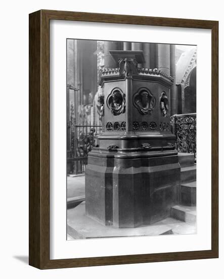 A Pulpit in Westminster Abbey, London-Frederick Henry Evans-Framed Photographic Print