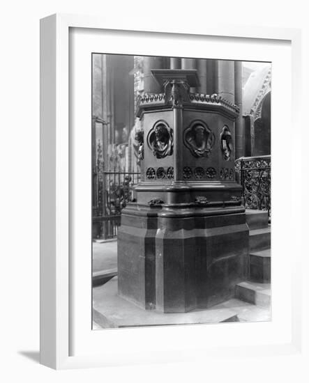 A Pulpit in Westminster Abbey, London-Frederick Henry Evans-Framed Photographic Print