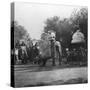 A Punjabi Princess in an Elephant Procession, Delhi, India, 1900s-H & Son Hands-Stretched Canvas