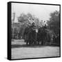 A Punjabi Princess Riding an Elephant in a Procession, Delhi, India, 1900s-H & Son Hands-Framed Stretched Canvas