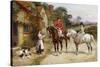 A Puppy for My Lady-Heywood Hardy-Stretched Canvas