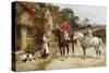 A Puppy for My Lady-Heywood Hardy-Stretched Canvas