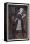 A Puritan Girl at Prayer-null-Framed Stretched Canvas