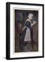 A Puritan Girl at Prayer-null-Framed Art Print