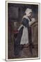 A Puritan Girl at Prayer-null-Mounted Art Print