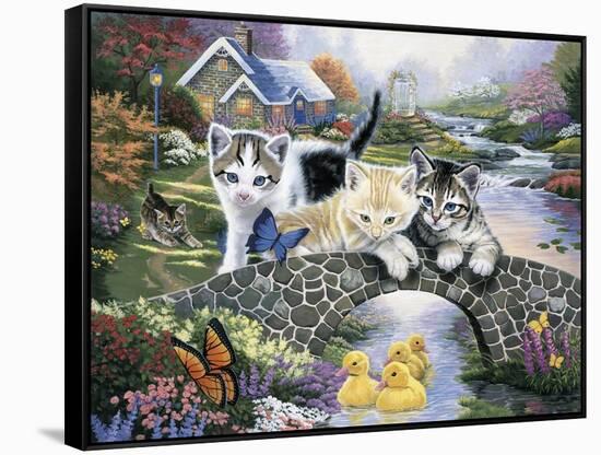 A Purrfect Day-Jenny Newland-Framed Stretched Canvas