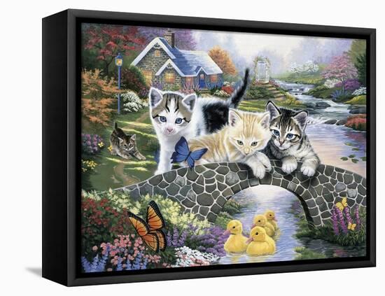 A Purrfect Day-Jenny Newland-Framed Stretched Canvas