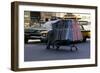 A Push Boy Steers a Rack of Dresses across an Intersection, New York, New York, 1960-Walter Sanders-Framed Photographic Print