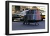 A Push Boy Steers a Rack of Dresses across an Intersection, New York, New York, 1960-Walter Sanders-Framed Photographic Print