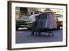 A Push Boy Steers a Rack of Dresses across an Intersection, New York, New York, 1960-Walter Sanders-Framed Photographic Print