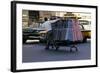 A Push Boy Steers a Rack of Dresses across an Intersection, New York, New York, 1960-Walter Sanders-Framed Photographic Print