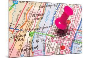 A Push Pin In New York-robeo-Mounted Art Print