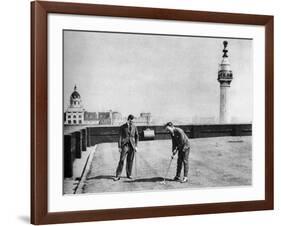A Putting Green on the Roof of Adelaide House, Near London Bridge, London, 1926-1927-null-Framed Giclee Print