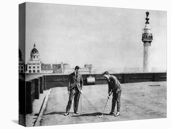 A Putting Green on the Roof of Adelaide House, Near London Bridge, London, 1926-1927-null-Stretched Canvas