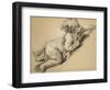 A Putto Reclining to Right-Francois Boucher-Framed Giclee Print