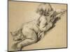 A Putto Reclining to Right-Francois Boucher-Mounted Giclee Print