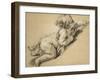 A Putto Reclining to Right-Francois Boucher-Framed Giclee Print