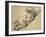 A Putto Reclining to Right-Francois Boucher-Framed Giclee Print