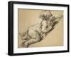 A Putto Reclining to Right-Francois Boucher-Framed Giclee Print