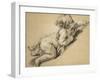 A Putto Reclining to Right-Francois Boucher-Framed Giclee Print