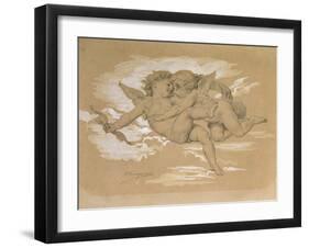 A Putto Trying to Steal Cupid's Arrows-William Adolphe Bouguereau-Framed Giclee Print