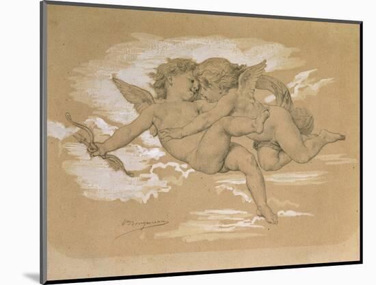 A Putto Trying to Steal Cupid's Arrows-William Adolphe Bouguereau-Mounted Giclee Print