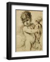 A Putto with a Vase-Guercino (Giovanni Francesco Barbieri)-Framed Giclee Print