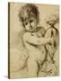 A Putto with a Vase-Guercino (Giovanni Francesco Barbieri)-Stretched Canvas