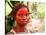 A Pygmy Woman is Seen at the Village of Mpha, Democratic Republic of Congo-null-Stretched Canvas
