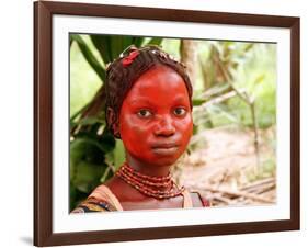 A Pygmy Woman is Seen at the Village of Mpha, Democratic Republic of Congo-null-Framed Photographic Print