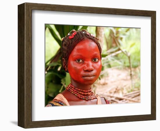 A Pygmy Woman is Seen at the Village of Mpha, Democratic Republic of Congo-null-Framed Photographic Print