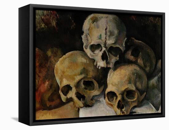 A Pyramid of Skulls, 1898-1900-Paul Cézanne-Framed Stretched Canvas