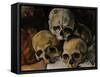 A Pyramid of Skulls, 1898-1900-Paul Cézanne-Framed Stretched Canvas