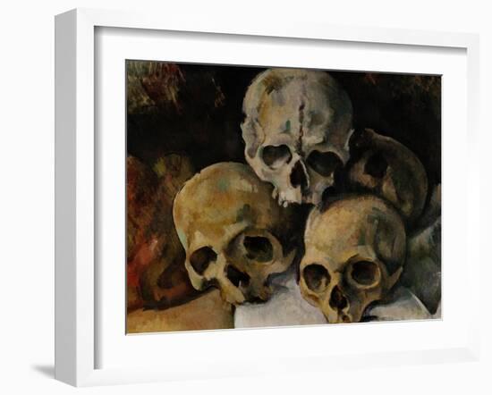 A Pyramid of Skulls, 1898-1900-Paul Cézanne-Framed Giclee Print