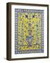 A Qajar Cuerda Seca Tile Panel-null-Framed Giclee Print