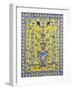 A Qajar Cuerda Seca Tile Panel-null-Framed Giclee Print