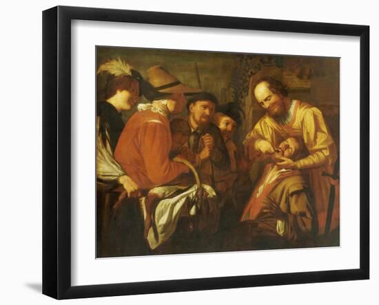 A Quack Dentist Extracting a Tooth, While a Group of Onlookers Watch Nearby-Gerrit Van Honthorst-Framed Giclee Print