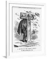 A Quack in the Right Place, 1864-John Tenniel-Framed Giclee Print