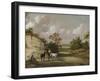 A Quarry Scene with Figures-Julius Caesar Ibbetson-Framed Giclee Print