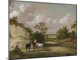 A Quarry Scene with Figures-Julius Caesar Ibbetson-Mounted Giclee Print