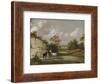 A Quarry Scene with Figures-Julius Caesar Ibbetson-Framed Giclee Print