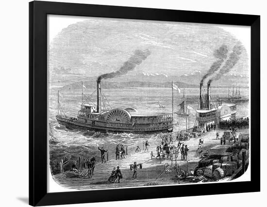 A Quay, San Francisco, California, 19th Century-null-Framed Giclee Print
