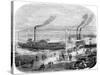 A Quay, San Francisco, California, 19th Century-null-Stretched Canvas