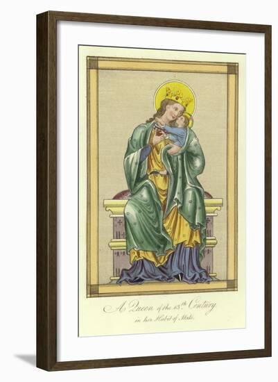 A Queen of the 13th Century in Her Habit of State-null-Framed Giclee Print