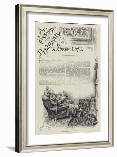 A Question of Diplomacy-Frederick Barnard-Framed Giclee Print