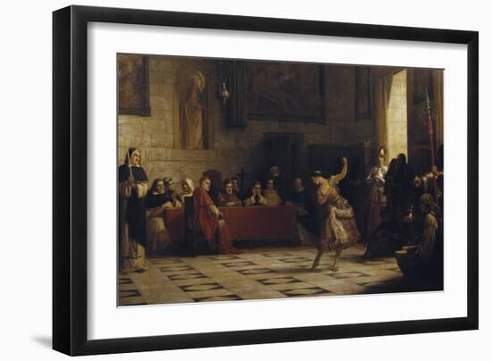 A Question of Propriety-Edwin Long-Framed Giclee Print