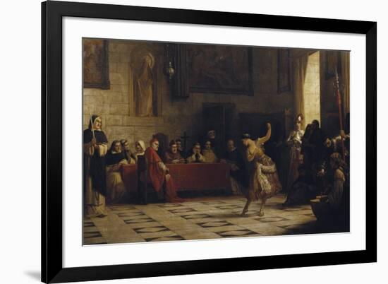 A Question of Propriety-Edwin Long-Framed Giclee Print