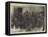 A Queue in Paris-William Small-Framed Stretched Canvas