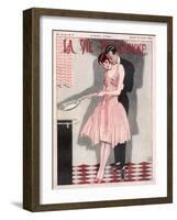 A Quick Hug in the Kitchen-null-Framed Art Print