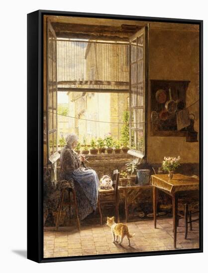 A Quiet Afternoon, 1917-Marie Francois Firmin-Girard-Framed Stretched Canvas